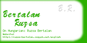 bertalan ruzsa business card